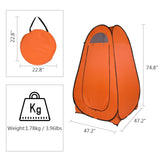 ZNTS 1-2 Person Portable Pop Up Toilet Shower Tent Changing Room Dressing Tent Camping Shelter Orange 11685588