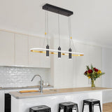 Javeriah 4 - Light Black/Gold Dimmable LED Pendant LightUnable ship on weekends, TK/TEMU 57634655