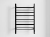 Black Heated Towel Rack for Bathroom,Wall Mounted with Intelligent Touch Screen Timer, 9-Bar Towel 93470145