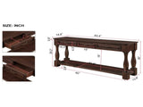 63inch Long Wood Console Table with 3 Drawers and 1 Bottom Shelf for Entryway Hallway Easy Assembly W1202114034
