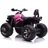 ZNTS Kids ATV 4 Wheeler, 24V Kids Ride on Toy for Big Kid w/Bluetooth, 800W Motor,pink W2058P203109