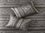 7 Piece Jacquard Comforter Set Grey Cal King B03597024