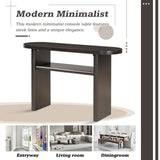 ZNTS TREXM Elegant Minimalist Console Table with Rounded Edges and Sturdy Shelf Design for Entryway, N715P195554P