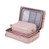 20"/24"/28" 3 pcs/set in ABS Spinner Wheel Luggage, Carry on Suitcase, with Cup Holder & USB Port & 99059334