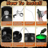 Halloween Floating Potion Bottle Decor with Witch Cauldron - 2-in-1 USB-Powered Green Mist Maker & 4 14688364