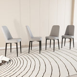 A set of 4 dining chair, modern style chair made of high-quality PU Leather fabric with thick soft W2189140237