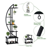 6th Floor Half Moon Ironwood Suitable For Garden Balcony Patio Lawn Home Decoration Plant Stand 96802284