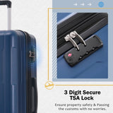 2 Piece Luggage Set with Bags Expanable Spinner Wheels ABS Lightweight Suitcase with TSA Lock N732P198744C