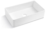 33" L X 20" W Single Basin Ceramic Farmhouse Kitchen Sink with Basket Strainer JY3320