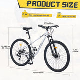 29 Inch Wheels 8 Speed Mountain Bike, for Men Women Boys and Girls, Front Suspension, Steel Frame W1019P225379