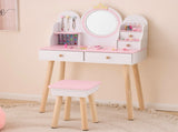 White and pink crown element, MDF particleboard solid wood legs, painted and melamine laminated, 72068757