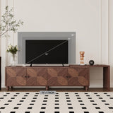 70"-90" Extendable TV Cabinet, Modern Entertainment Center with Storage and Adjustable Shelves, Mid W1435P190370