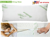 2Pcs Bamboo Memory Foam Pillow Hypoallergenic Bed Pillow For Head Neck Rest Sleeping Shredded Pillow 16095483