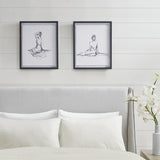 Sketch 2-piece Framed Glass and Matted Wall Art Set B03598880