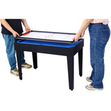 ZNTS 5-in-1 Multi-Game Table - Billiards, Push Hockey, Foosball, Ping Pong, and Basketball black/blue W465P164154