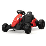 24V Electric Kids Go Kart, Batteryed Outdoor Ride On Toy w/ 5 mph Max Speed, Music, Horn, W2181P152212