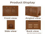 Walnut HollowCarved Cat Litter Box Enclosure Cabinet, MultiPurpose Sideboard with Vent & Large Cat W2557P480150