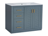 30'' Bathroom with Ceramic Sink Combo,Solid Wood Frame Bathroom Storage Cabinet, Freestanding N710P191970C