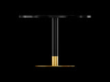 31.5" Round Modern Tulip Dining Table, Sintered Stone Tabletop with Luxury Faux Marble Print, W3316P457300