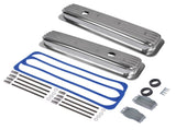 Polished Short Finned Center Bolt Valve Covers w/ Gasket Fit for SBC 1987-1997 Small Block Chevy 70073957