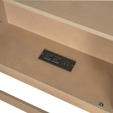Wood Twin XL Size Floor Bed with Storage Cabinets and USB Ports, Brown N709P205811D