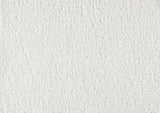 Mid-Century Modern Accent Chair 1pc White Chenille Fabric Upholstered Channel Stitched Back Brown B011P182510