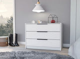 Dresser 27"H, 3 Drawers Dresser, Superior Top, White B097132978
