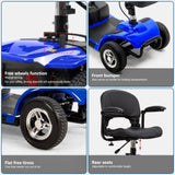 ZNTS 4 Wheel Mobility Scooter for Seniors, Electric Power Wheelchair with Lights and Long Range Battery 25285370