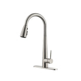 Kitchen Faucet Pull Down Sprayer Brushed Nickel, High Arc Single Handle Kitchen Sink Faucet 95498826