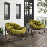 ZNTS Outdoor Rattan Rocking Chair,Padded Cushion Rocker Recliner Chair Outdoor for Front Porch, Living W640105292