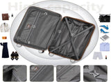 Luggage Sets 6 Piece with Duffel Bags, Hardside Expandable Suitcases with Spinner Wheels TSA Lock, W3412P312079