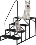 RV Stairs 4 Step Ladder, RV Steps Anti-Slip, Hot Tub Steps with Handrail, 660 lbs RV Ladder for 5th 81414277