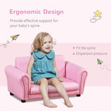 Kids Sofa Set with Footstool-Pink 93471348