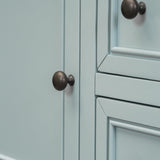 Series Ample Storage Vintage Console Table with Four Small Drawers and Bottom Shelf for Living 51302521