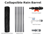 50 Gallon Folding Rain Barrel Water Collector Black 46386825