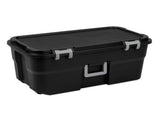 22 Gallon Large Wheeled Footlocker, Heavy Duty Plastic Storage Trunk Container, Lockable with Wheels 77831147