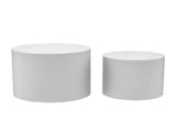 MDF with ash/oak/walnut veneer side table/coffee table/end table/nesting table set of 2 for living W87656938