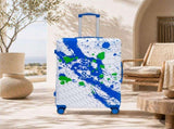 28 Inch PC Spinner Wheel Luggage, Carry on Suitcase, With Printed pattern and Combination Lock W2787P487192