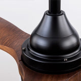 Hot sales 52 Inch Indoor Black Ceilings With Lights, Dimmable LED, 3 Solid Wood Blades, Ceiling W2991P338637