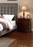 Contemporary Bedroom Furniture Nightstand Cherry Finish 2 x Drawers Bed Side Table Pine wood B011P208921