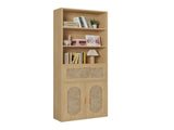 3-layer 1-drawer with double doors Triamcinol board rattan surface 60*23.5*180cm display cabinet 52877457