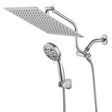 ZNTS Chrome shower System 12 Inch Bathroom Luxury Rain Mixer Combo Set Wall Mounted Rainfall W1932P218043