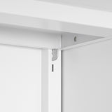Metal Printer Stand with Storage Mobile Printer Tables for Small Spaces with Door Adjustable Shelf W1247110443