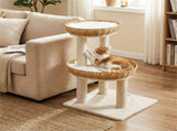 Multi-Level Cat Tree with 2 Wicker Baskets & Sisal Scratching Posts Indoor Cat Tower 01745223