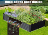 8x4x1.5 ft Galvanized Raised Garden Bed, Outdoor Planter Garden Boxes Large Metal Planter Box for W1859P197984