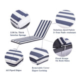 ZNTS 2PCS Set Outdoor Lounge Chair Cushion Replacement Patio Funiture Seat Cushion Chaise Lounge Cushion W41940599