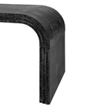 TREXM Minimalist Coffee Table with Curved Art Deco Design for Living Room or Dining Room WF317095AAB