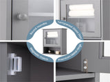 MDF Bathroom locker Gray 24857017