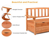 112 * 58 * 84cm Cedar Yard Storage Box With Backrest Armrest Bright Orange Red 68488660