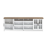 96 inch TV Stand Console for TVs up to 100 inches, No Assembly Requried, Jasmine Whitewash and B108P160166